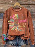 You Matter Kindness Be Kind Groovy Mental Health Awareness Casual Sweatshirt