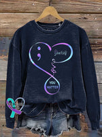 You Matter Suicide Prevention Awareness Casual Sweatshirt Blue / S