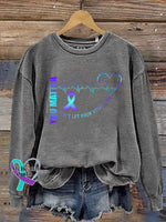 You Matter Suicide Prevention Awareness Casual Sweatshirt Grey / S
