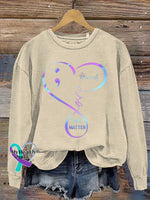 You Matter Suicide Prevention Awareness Casual Sweatshirt Sand / S