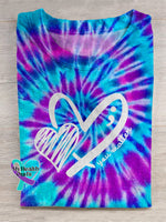You Matter Suicide Prevention Awareness Tie-Dye Background Casual Print T-Shirt Multicolor / S