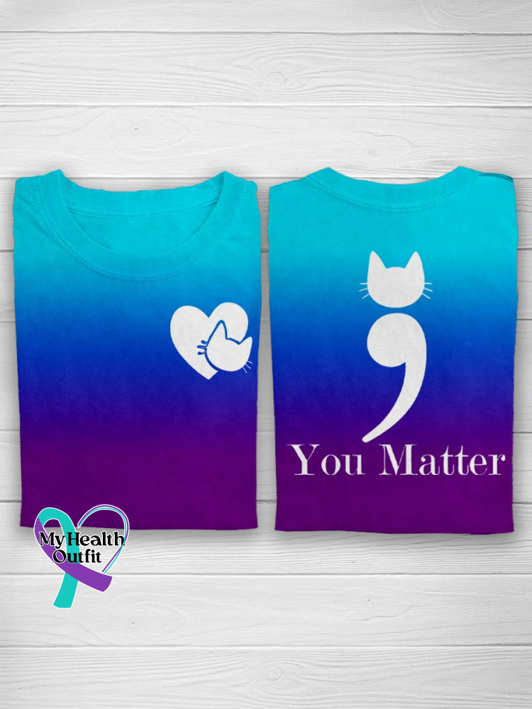 You Matter Suicide Prevention T-Shirt Multicolor / S