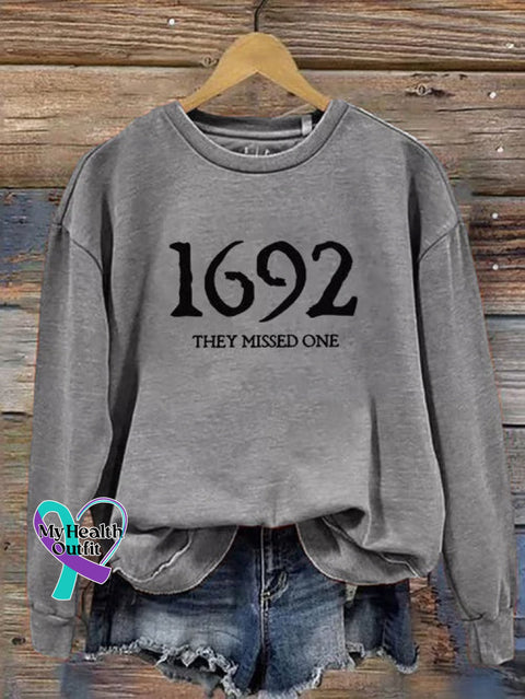 1692 They Missed One Woman’s Art Print Casual Sweatshirt Grey / S