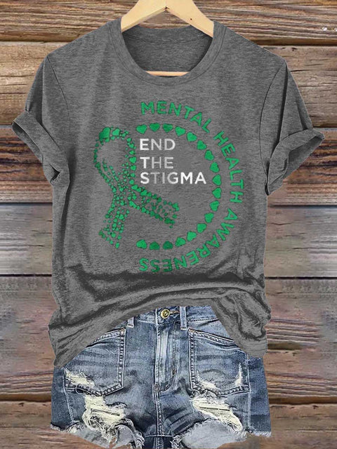 END THE STIGMA Mental Health Awareness T-shirt