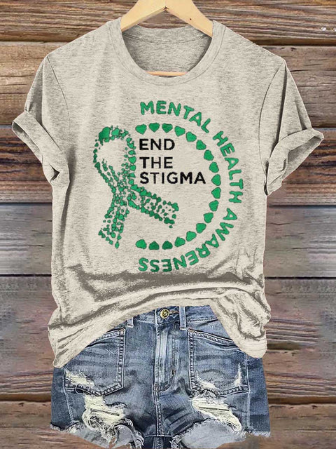 END THE STIGMA Mental Health Awareness T-shirt