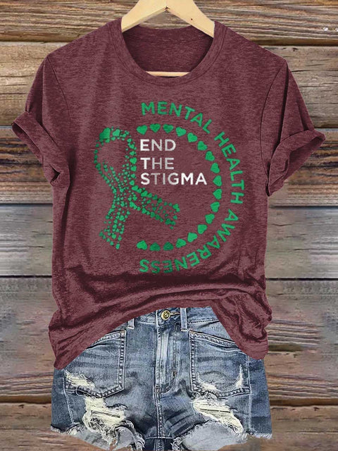 END THE STIGMA Mental Health Awareness T-shirt