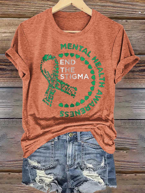 END THE STIGMA Mental Health Awareness T-shirt
