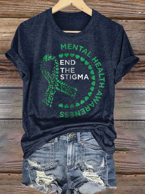 END THE STIGMA Mental Health Awareness T-shirt