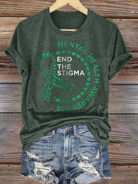 END THE STIGMA Mental Health Awareness T-shirt