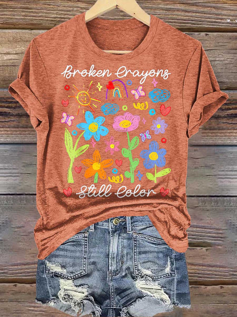 Broken Crayons Still Color Mental Health Awareness T-shirt