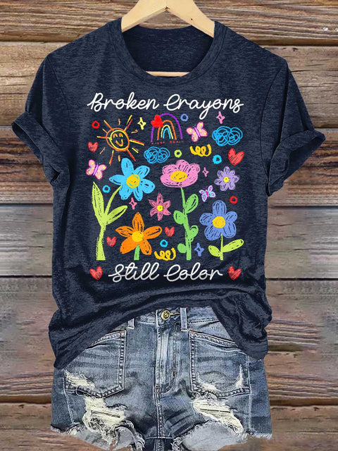 Broken Crayons Still Color Mental Health Awareness T-shirt