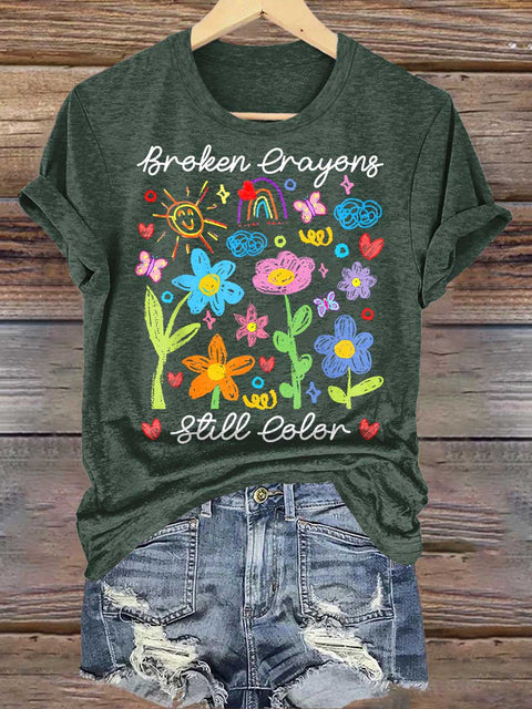Broken Crayons Still Color Mental Health Awareness T-shirt
