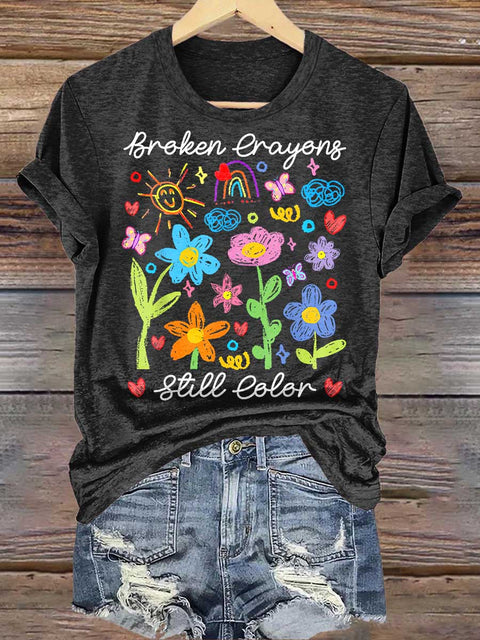 Broken Crayons Still Color Mental Health Awareness T-shirt