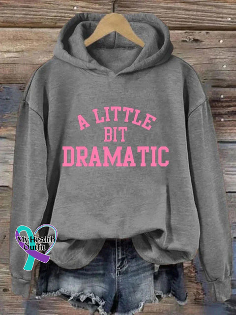 A Little Bit Dramatic Casual Hoodie Sweatshirt Grey / S