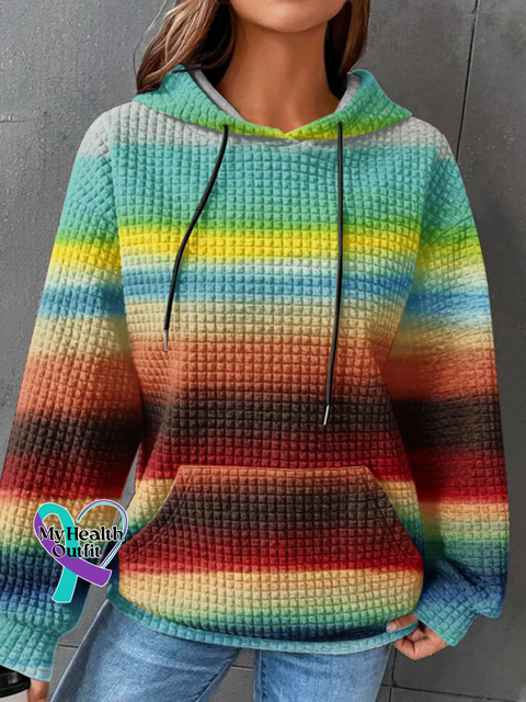 Abstract Loose Casual Sweatshirt Green / S(6-8)