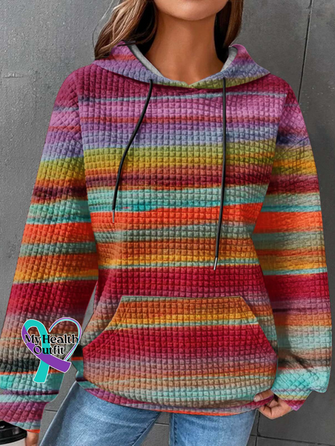 Abstract Loose Casual Sweatshirt Purple / S(6-8)