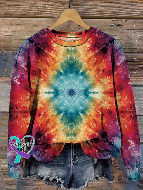Abstract Tie-dye Art Sweatshirt Multicolor / S