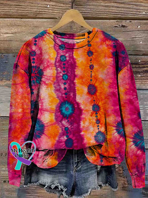 Abstract Tie-dye Art Sweatshirt Multicolor / S