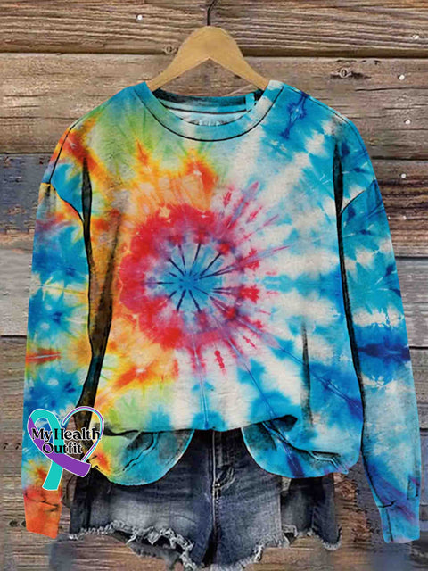 Abstract Tie-dye Art Sweatshirt Multicolor / S