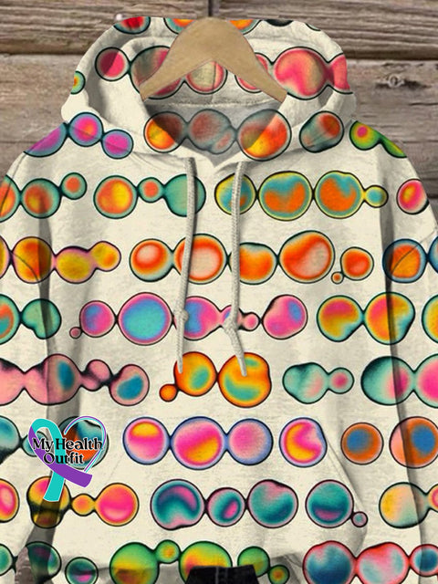 Abstract Water Droplet Pattern Printed Casual Sweatshirt