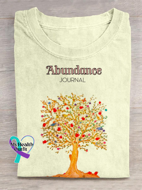 Abundance Journal Art Print Casual T-shirt LightYellow / S