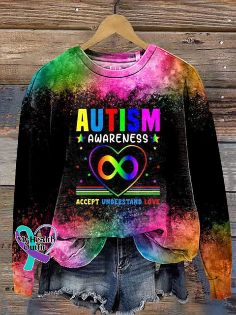 ACCEPT UNDERSTAND LOVE AUTISM AWARENESS Sweashirt Multicolor / S