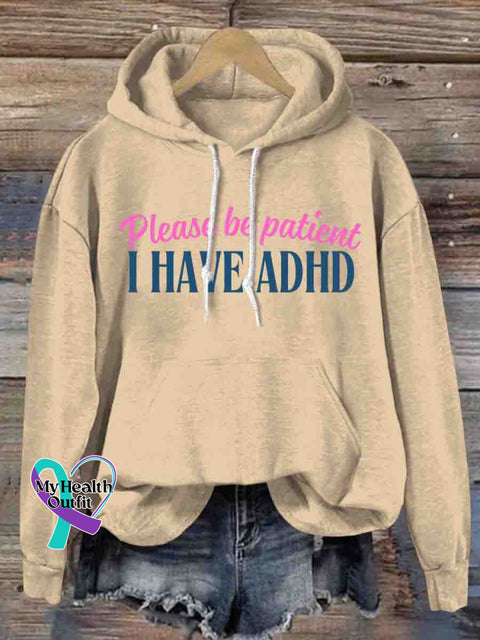 ADHD Art Hoodie Sweatshirt Apricot / S