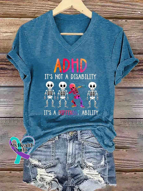 ADHD Awareness Art T-Shirt Blue / S