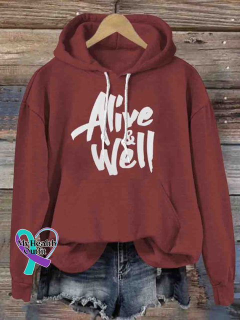 Alive Well Hoodie Sweatshirt DarkRed / S