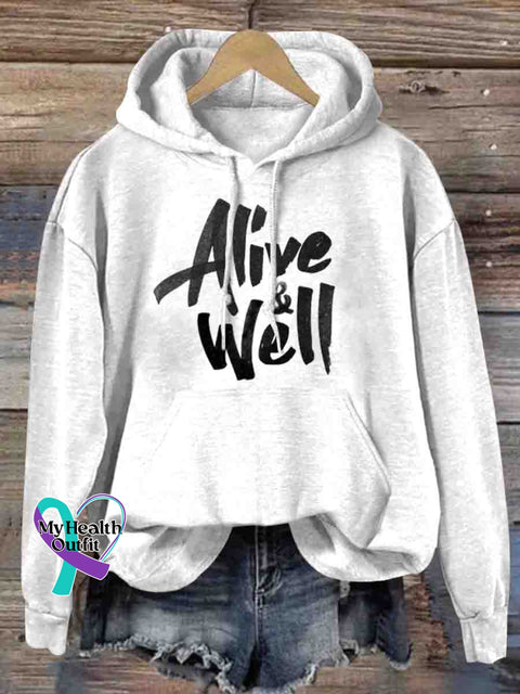 Alive Well Hoodie Sweatshirt White / S