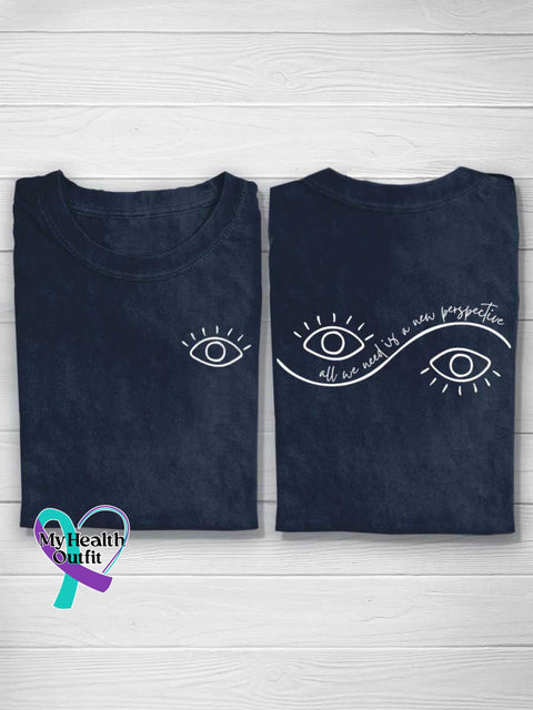 All We Need Is A New Perspective T-shirt Blue / S