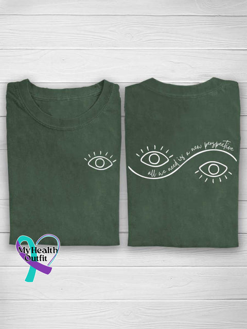 All We Need Is A New Perspective T-shirt Green / S