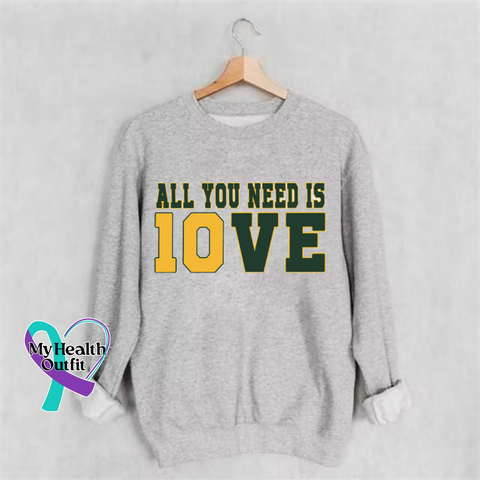 All You Need Is Love Jordan Sweatshirt Grey / S Packers