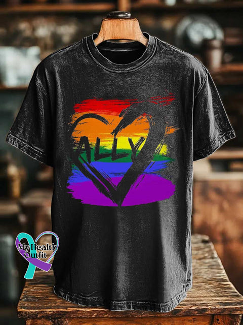 ALLY Rainbow T-shirt Black / S