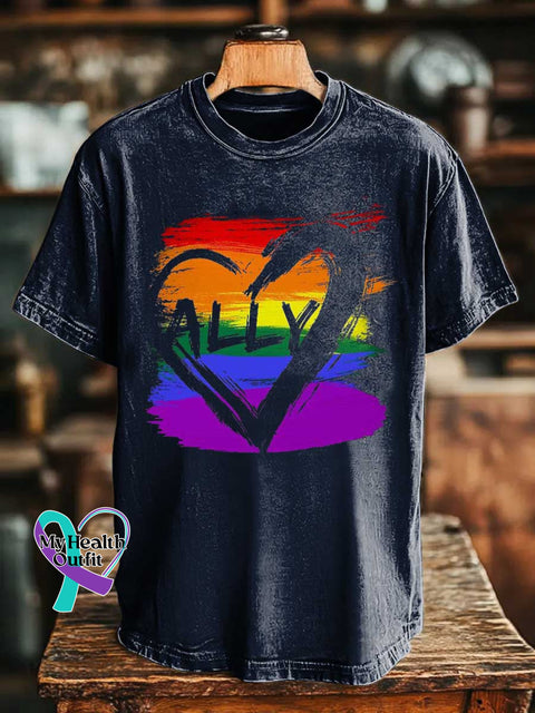 ALLY Rainbow T-shirt Blue / S