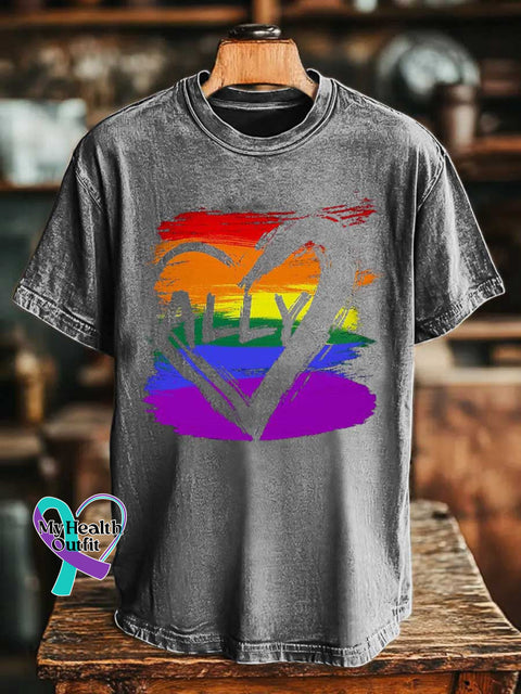 ALLY Rainbow T-shirt Grey / S