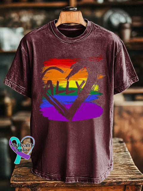 ALLY Rainbow T-shirt Red / S