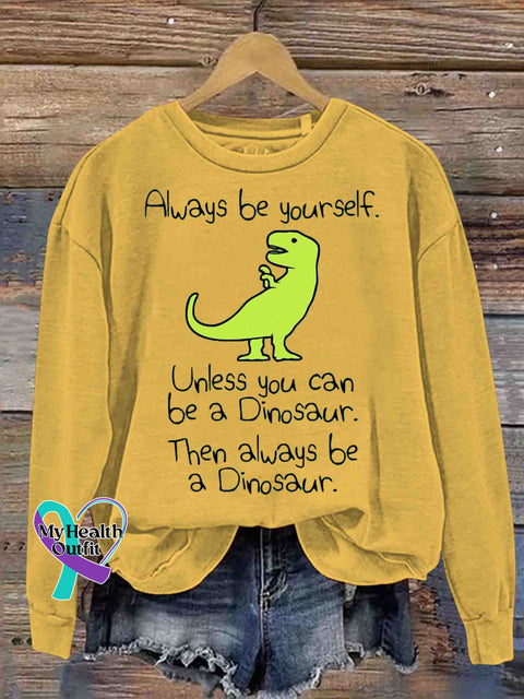 Always Be Yourself Art Casual Sweatshirt Yellow / S