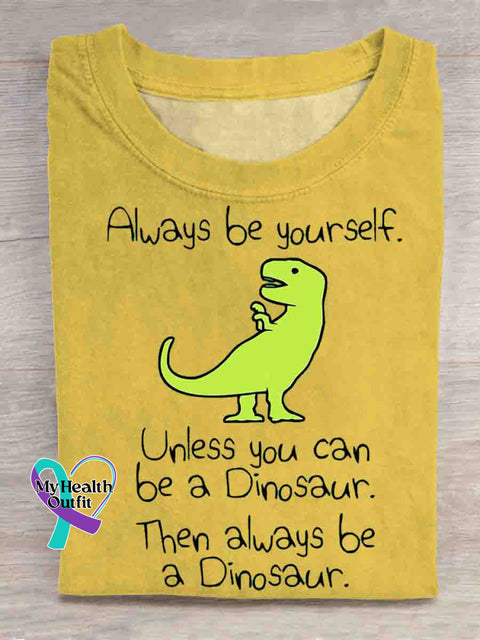 Always be Yourself Bloom Art T-shirt Yellow / S
