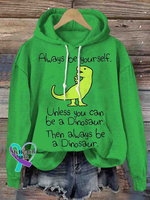 Always be Yourself Casual Hoodie Sweatshirt Green / S