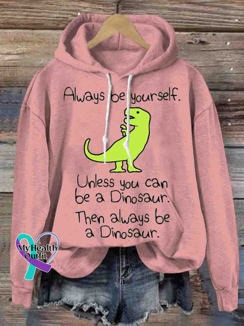 Always be Yourself Casual Hoodie Sweatshirt Pink / S