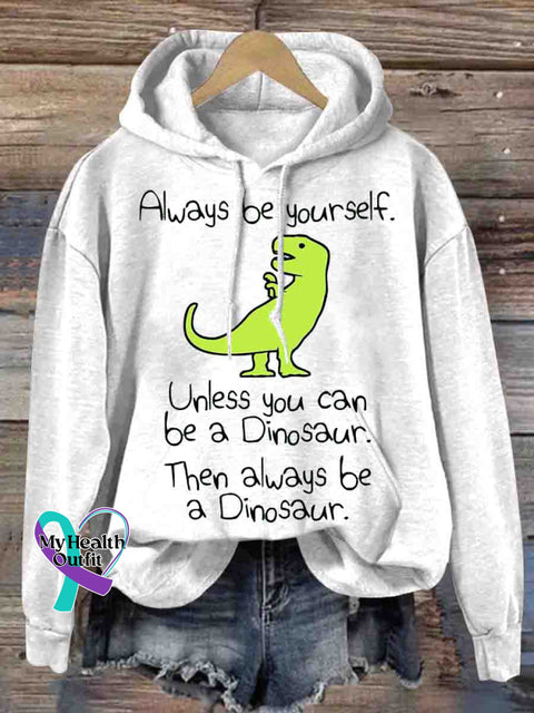 Always be Yourself Casual Hoodie Sweatshirt White / S
