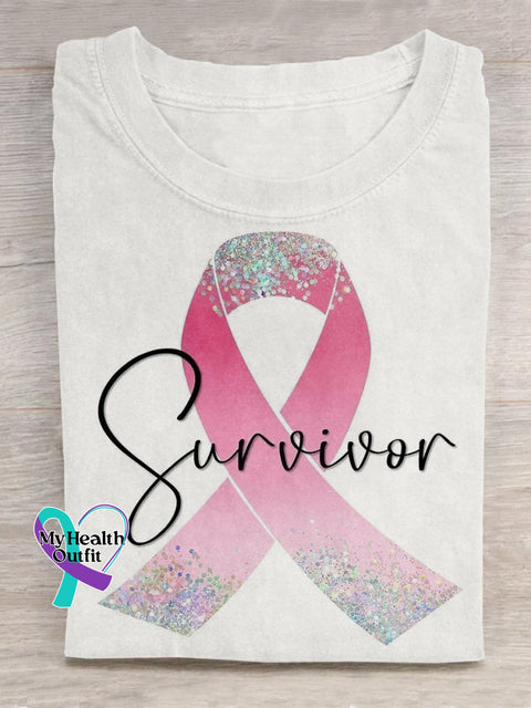 Always Hope Red Ribbon Commemorative T-Shirt White / S