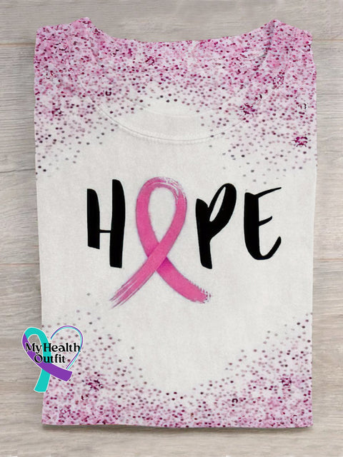 Always Hope Red Ribbon Commemorative T-Shirt White / S