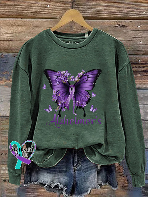 Alzheimer’s Crew Neck Long Sleeve Sweatshirt Green / S