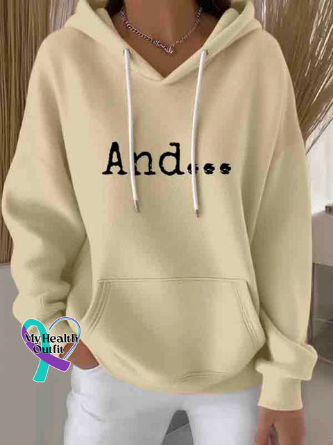 And Art Casual Hoodie Sweatshirt Apricot / S