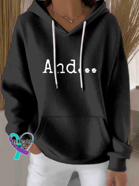 And Art Casual Hoodie Sweatshirt Black / S