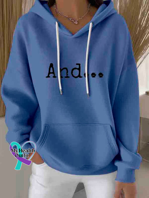 And Art Casual Hoodie Sweatshirt Blue / S
