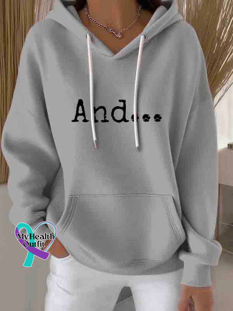 And Art Casual Hoodie Sweatshirt Grey / S