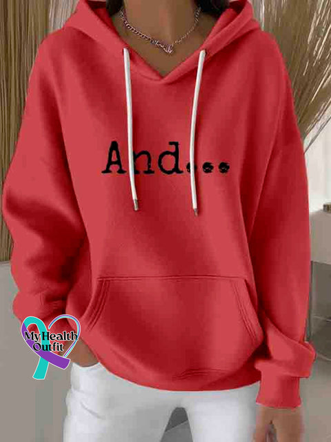 And Art Casual Hoodie Sweatshirt Red / S